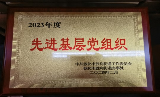 2024年2月1日，物业总公司敦化项目党支部被授予“2023年度先进基层党组织”荣誉称号_副本.jpg